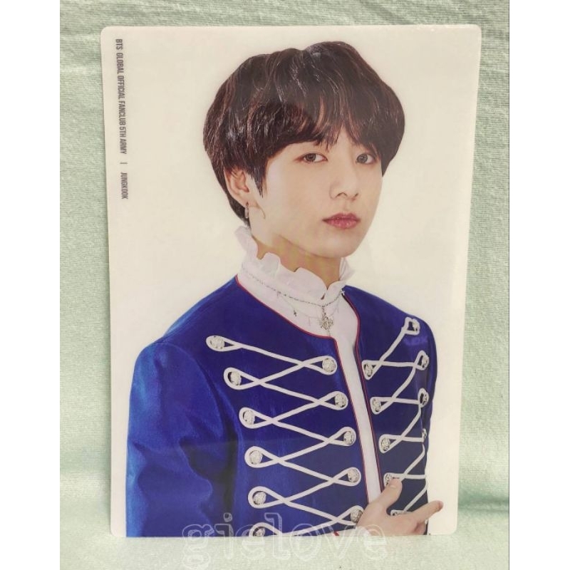 BTS 5th ARMY Kit Member Jungkook Pangeran Clear Photo File