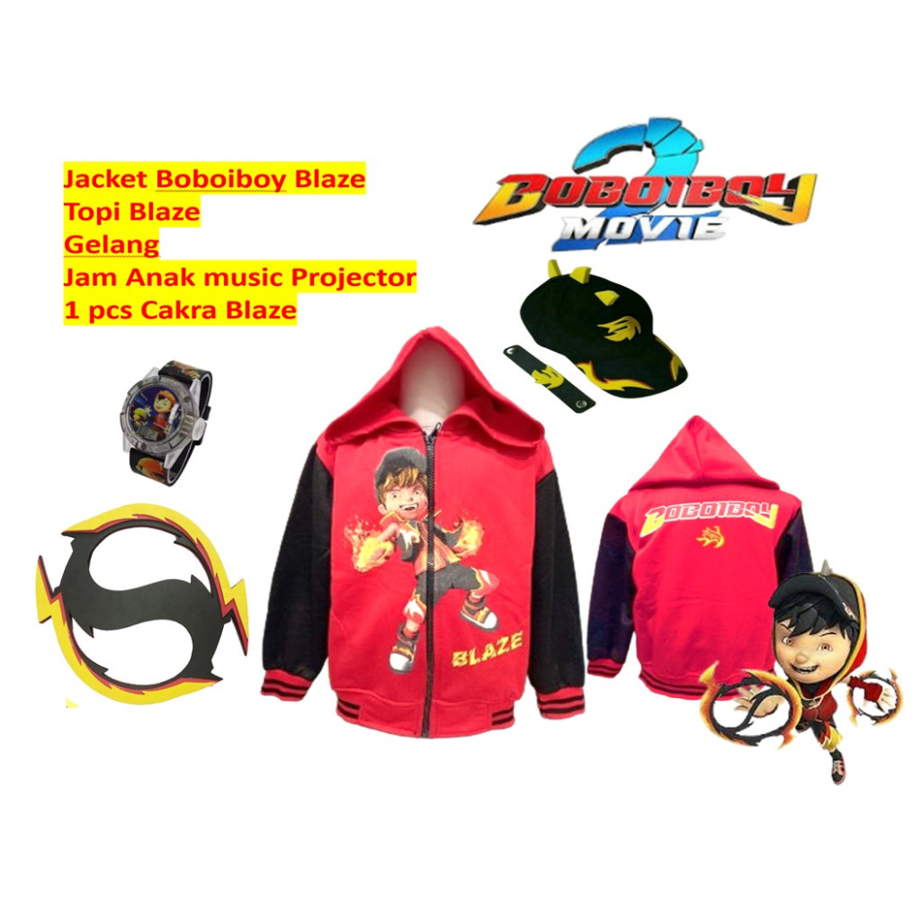Jacket BOBOIBOY API BOBOIBOY BLAZE lengkap