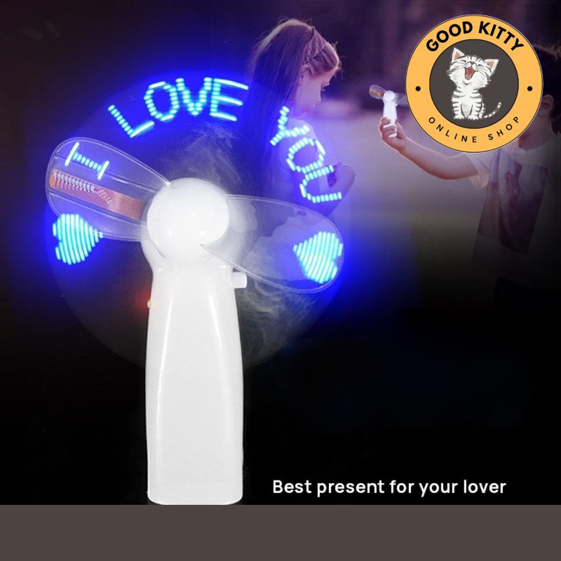 Led Mini Fan - Led Mini Fan Merah - I Love You - I Want You - To Know That