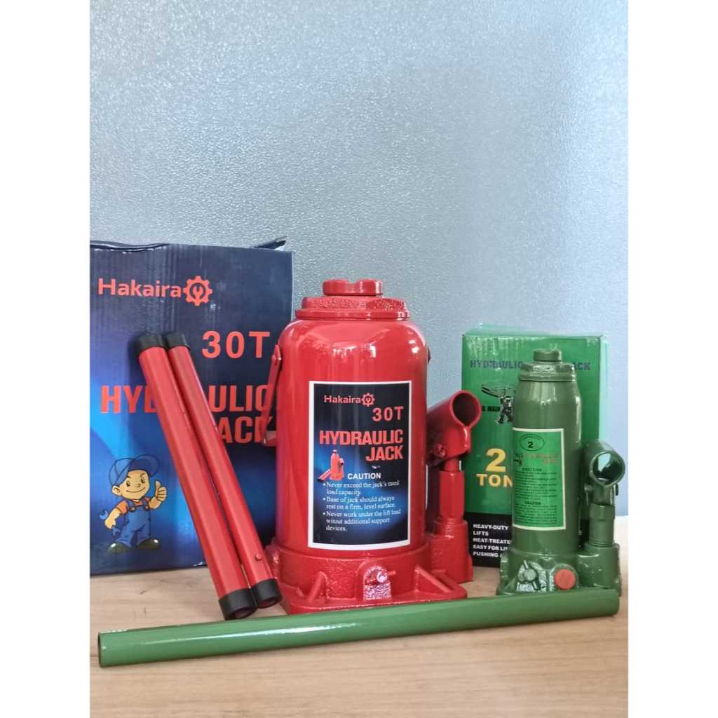 PAKET COMBO MURAH DONGKRAK BOTOL KAPASITAS 30 TON + DONGKRAK BOTOL KAPASITAS 2 TON