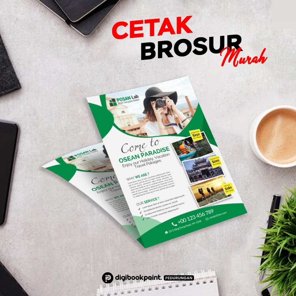 Paket Brosur / Cetak Brosur Ukuran A4 Isi 500 Lembar