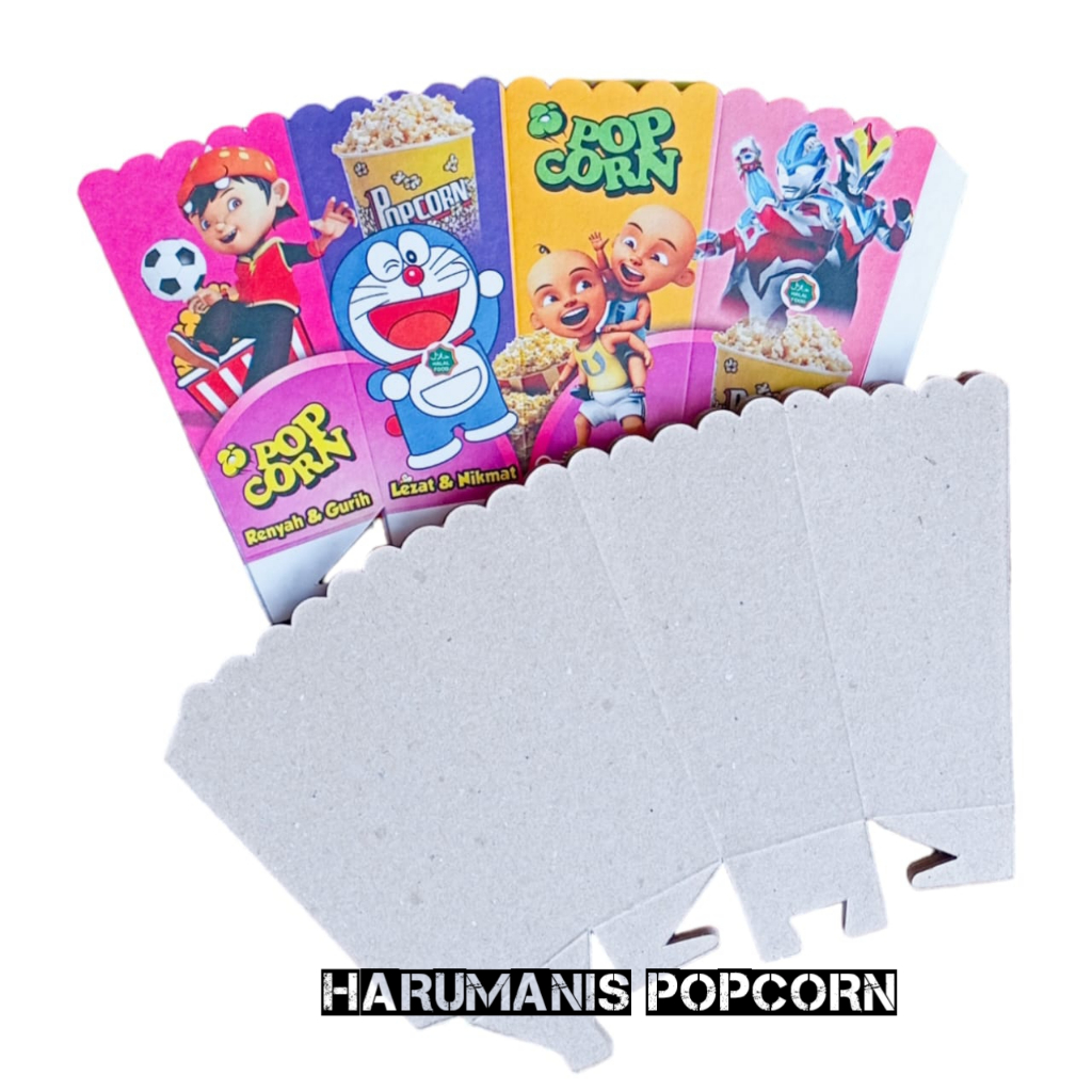 

300 Lembar bungkus popcorn / Kemasan popcorn / Pembungkus popcorn / Wadah popcorn