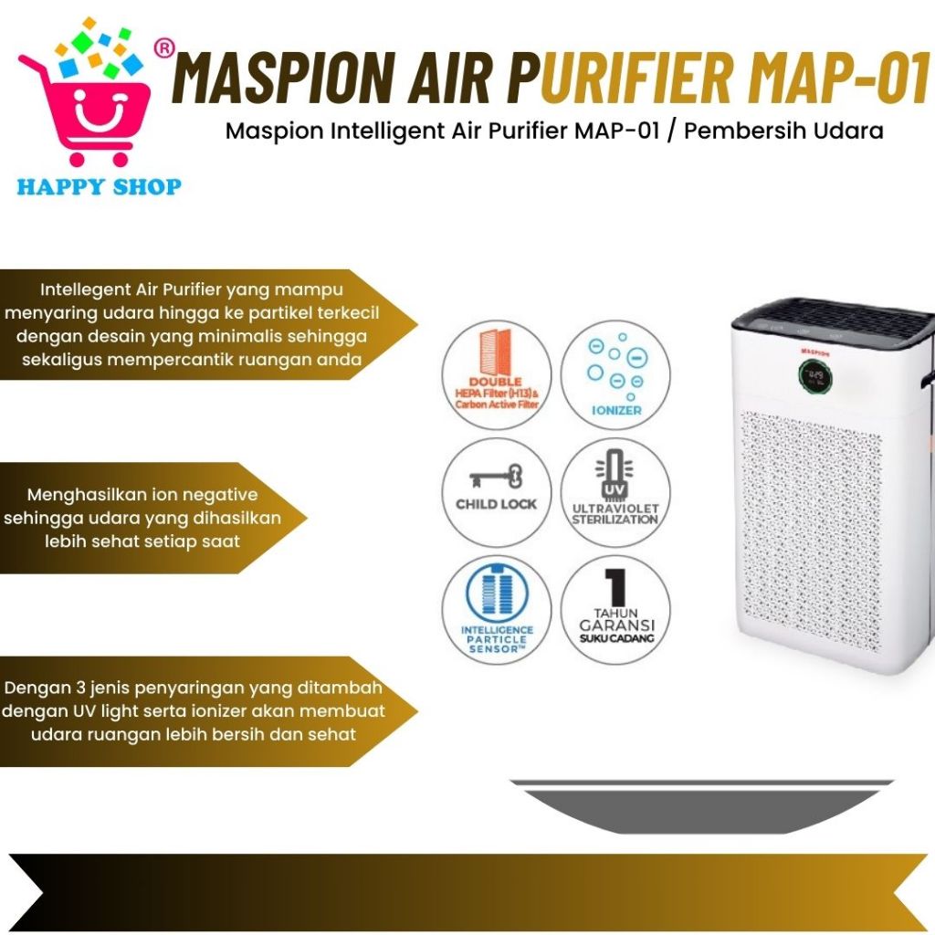 Maspion Intelligent Air Purifier MAP-01 / Pembersih Udara