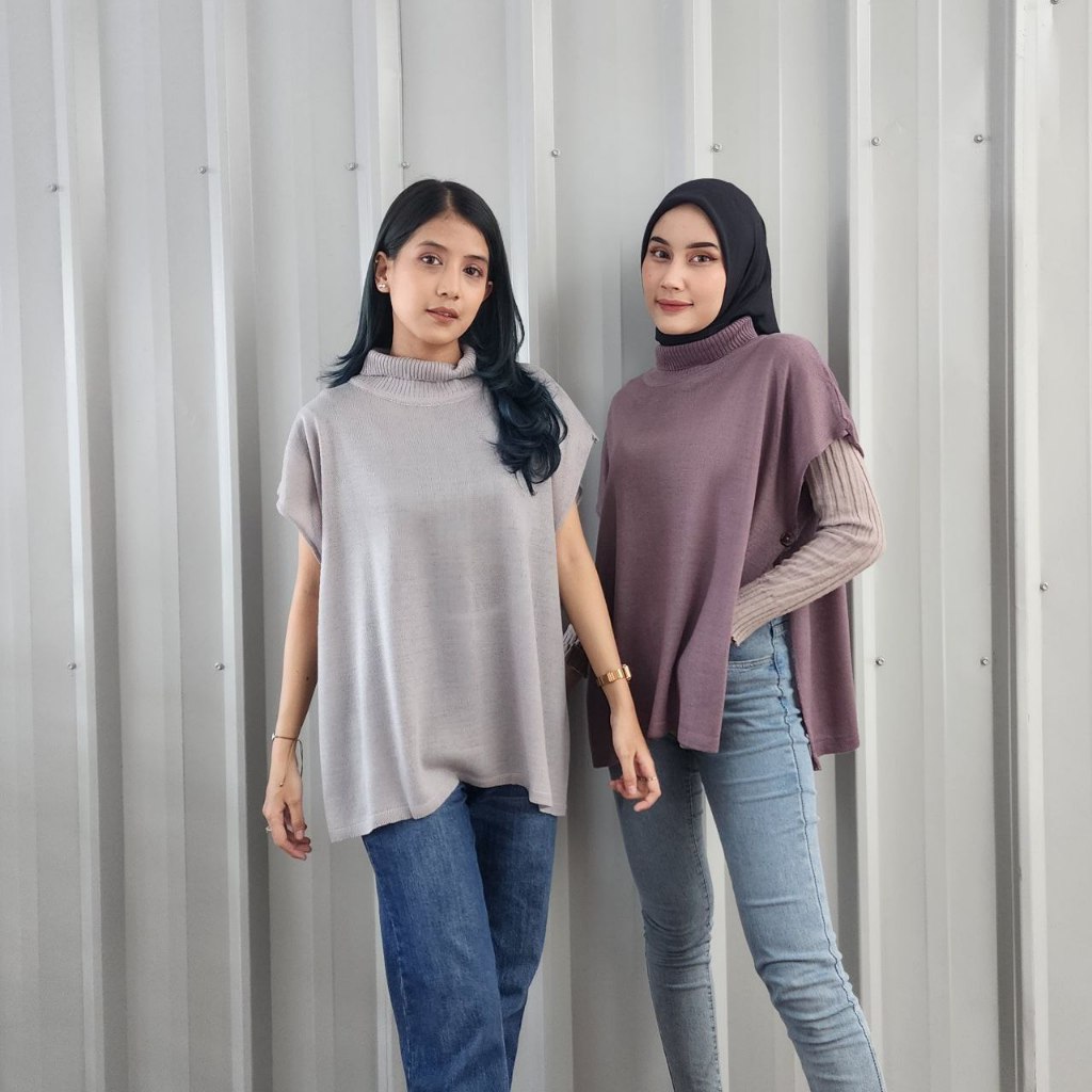 BIG SIZE VEST SWEATER RAJUT WANITA