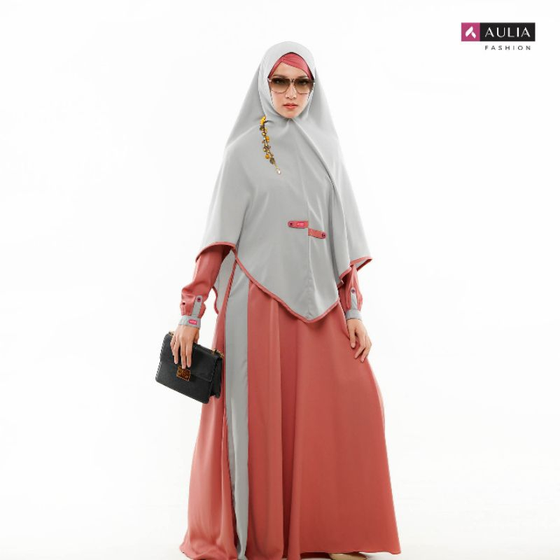 SET GAMIS ILEANA ORCHID SMOKE BY AULIA FASHION / GAMIS SYAR'I AULIA / SET GAMIS / BAJU SET SYAR'I / 