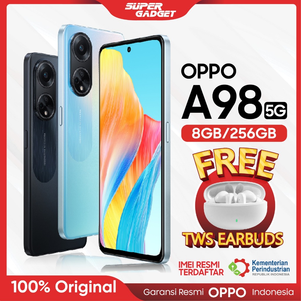 OPPO A98 5G 8/256 GB RAM 8 ROM 256 8GB 256GB HP Smartphone Android