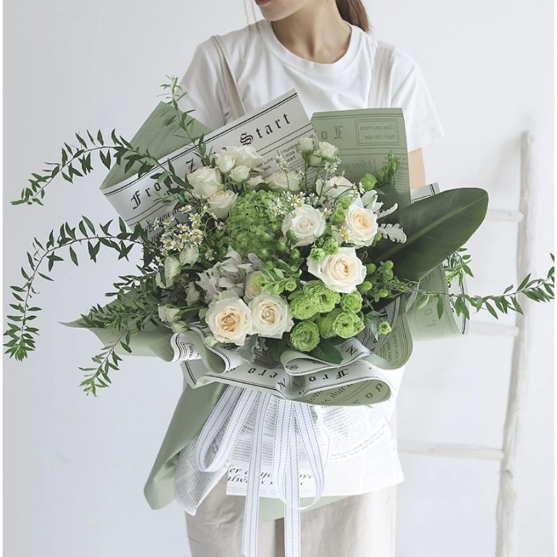 

Cellophane Bicolor Newspaper Kertas buket