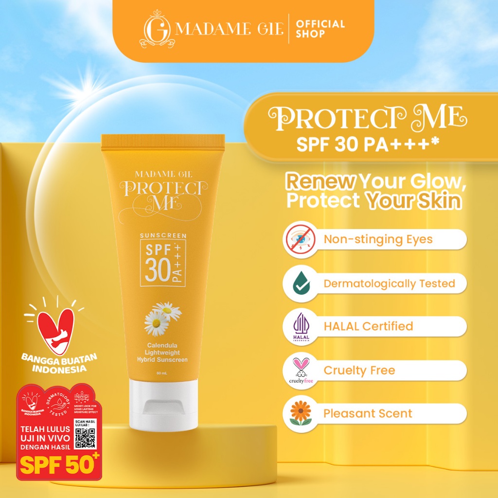 Foto [RENEW] Madame Gie Protect Me Sunscreen SPF 30 PA +++* With Calendula - Skincare Sunblock