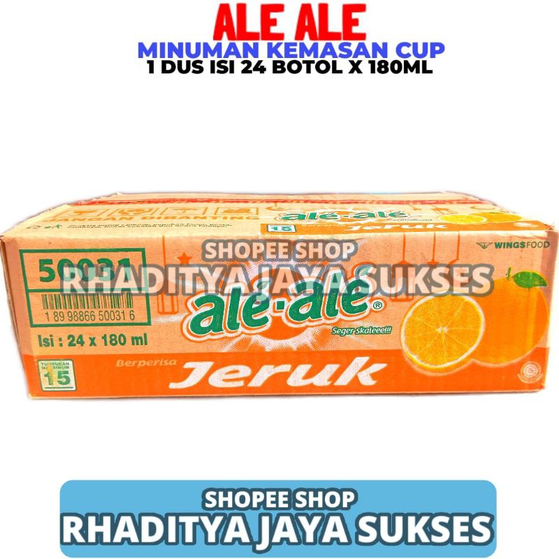 

Ale Ale Rasa Jeruk 1 Dus Isi 24 Botol 180ML