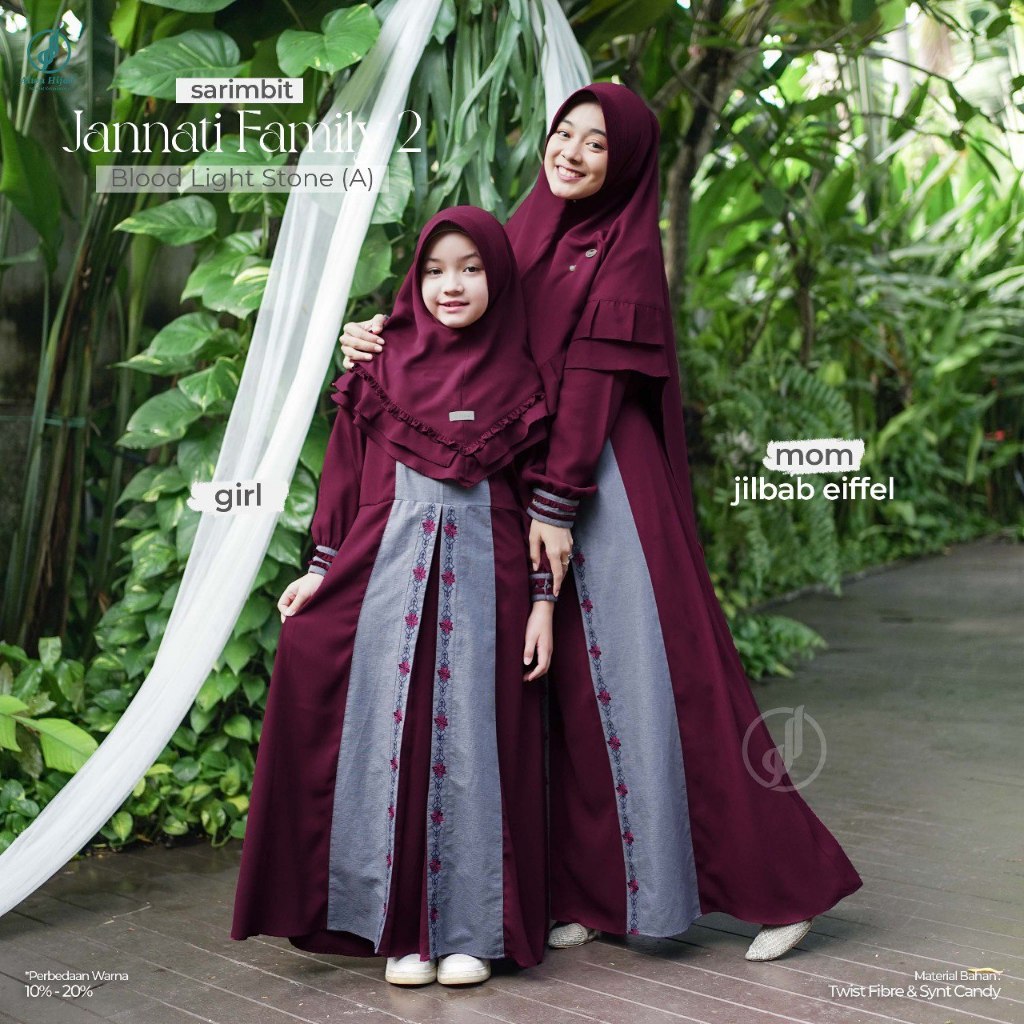 Gamis Alwa Hijab Jannati Mom Light Stone A size L / Gamis Alwa Hijab / Diskon 20%