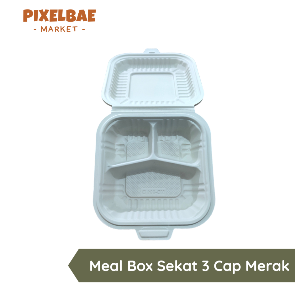 1 PACK ISI 10 MEAL BOX SEKAT 3 CAP MERAK