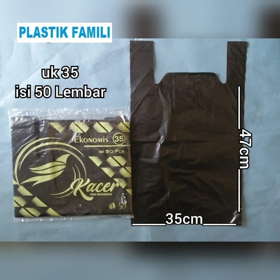 hd kantong kresek plastik hitam KACER ekonomis uk 35