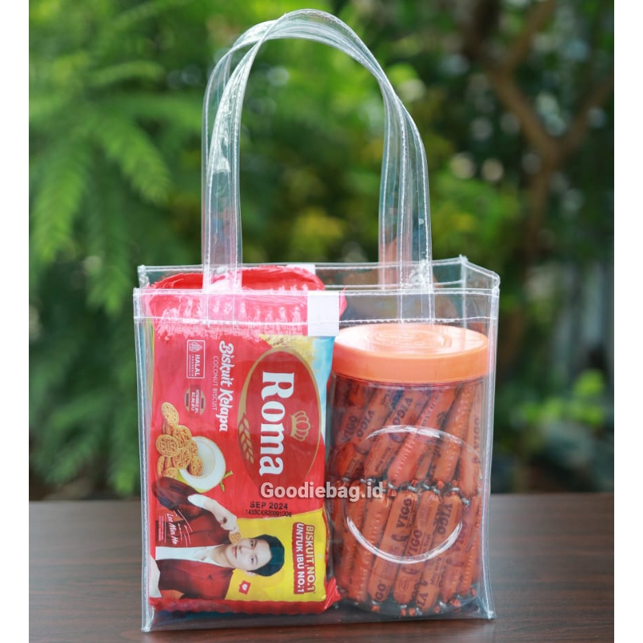 

Tas Mika Transparan Souvenir Goodie Bag Hampers Bingkisan Snack