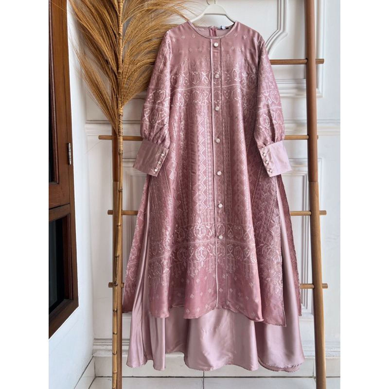 TUNIK DRES  SHIMER BORDIR  MOTIF PREMIUM BY BALILA