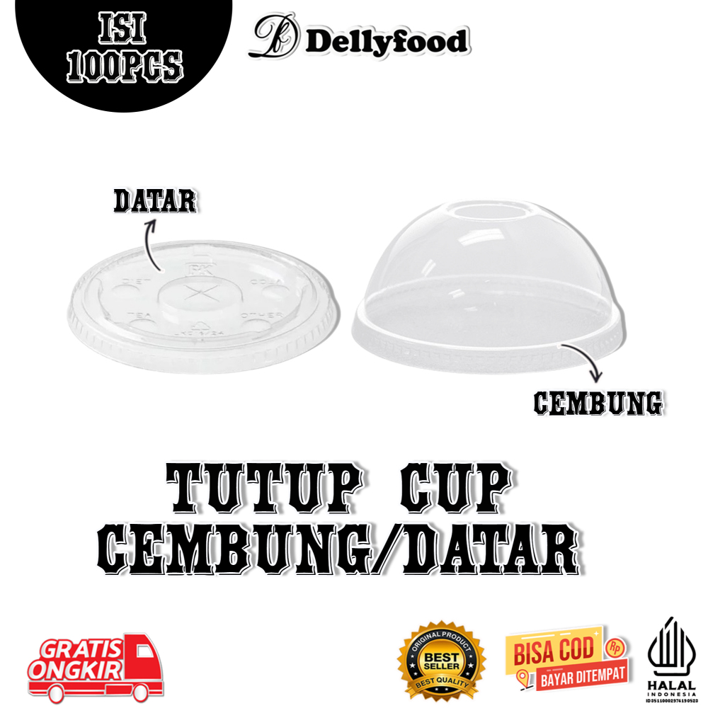 Tutup Cup Cembung dan Datar