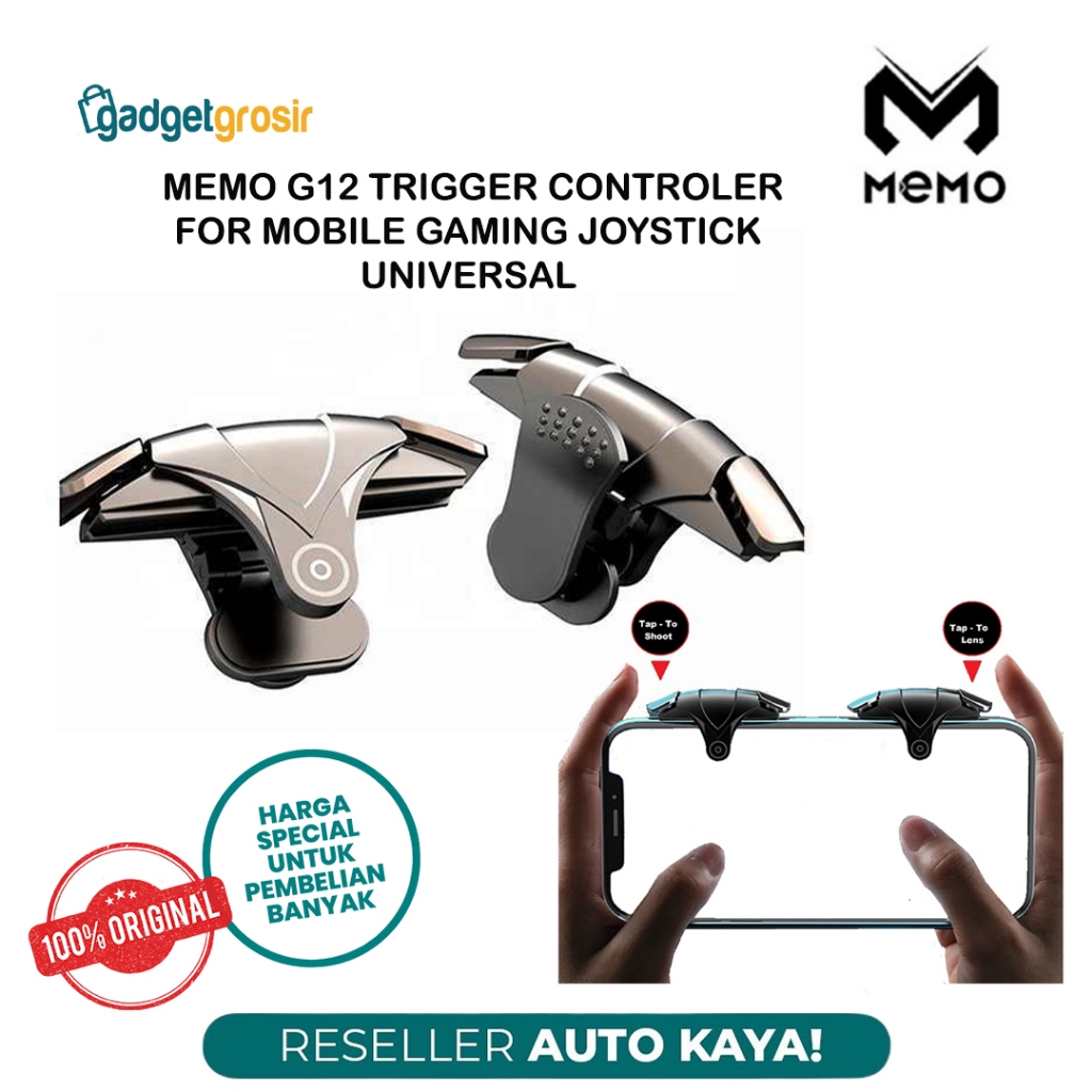 Memo G12 Joystick Trigger Controller  L1 R1 Fire Button Shooter Aim Adjustable For Mobile Game Gamin