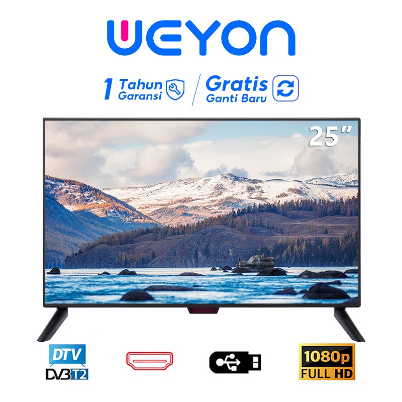 Weyon TV LED 24/25 Inch FHD Digital TV Monitor Murah Garansi 1 Tahun