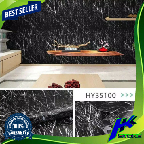 Wallpaper Dinding Motif Marmer 45cm x 10m Black Marmer Wallpaper Sticker Wallstiker Wallpaper Sticke