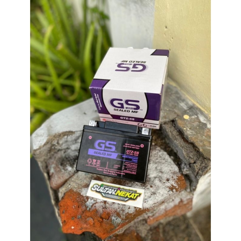 Aki kering GS GTZ5S MF aki kering accu untuk semua motor bisa 5amper 12volt