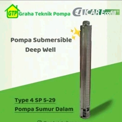 Pompa Icar Ecofill 4SP 5-29 Pompa Submersible Deep Well