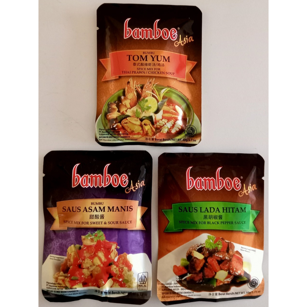 

Bamboe Asia Bumbu Instan Tom Yum Asam Manis Lada Hitam