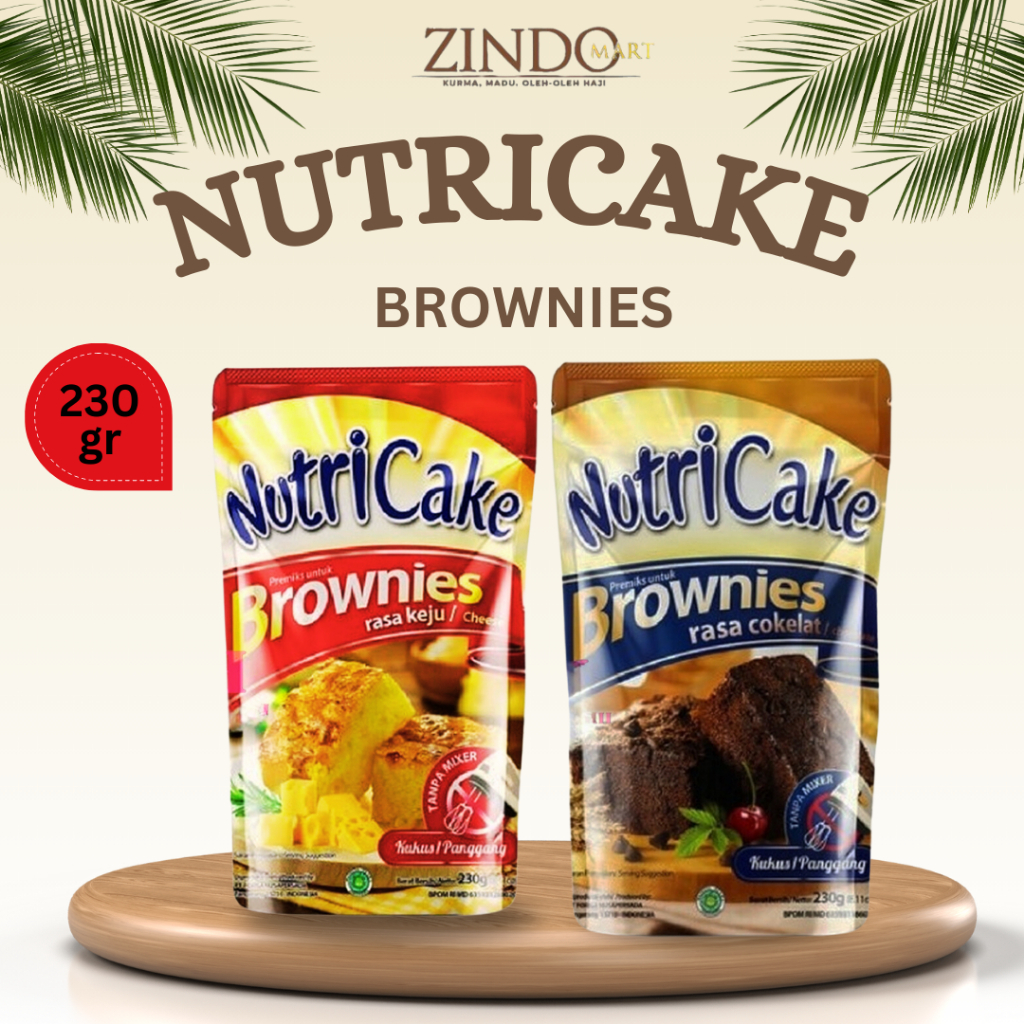 

NUTRICAKE BROWNIES RASA COKLAT DAN KEJU 230GR / TEPUNG BROWNIES INSTANS