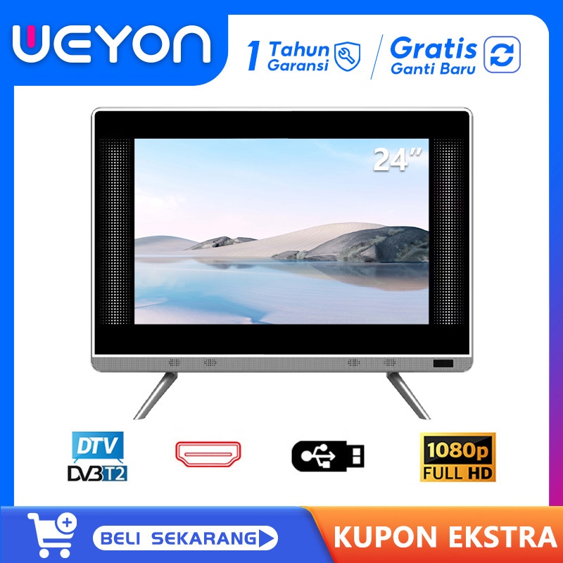 Weyon TV LED 24 inch Digital TV/Analog TV Layar kaca