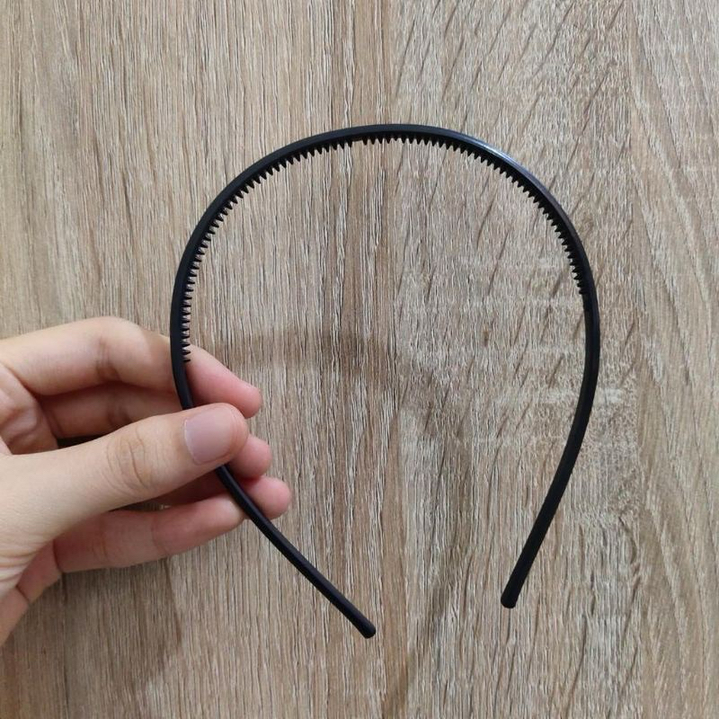 BANDO LIDI HITAM / Bando Plastik Polos / Bando Pria Dan Wanita / Bando Rambut Hitam - Bandana Simple