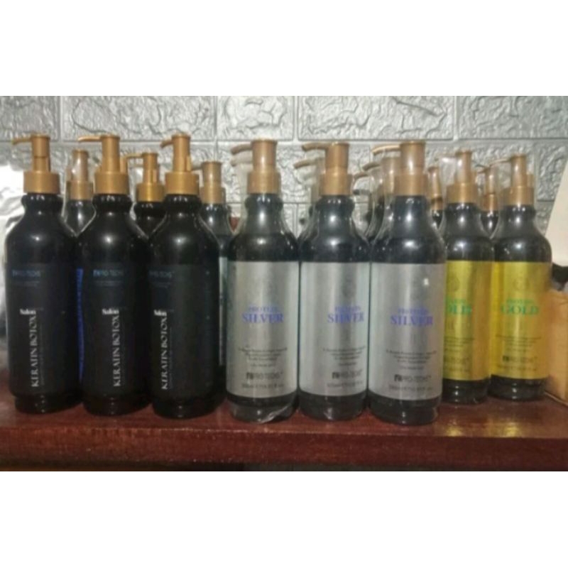 PELURUS RAMBUT KERATIN TREATMENT PROTEIN PRO-TECHS GOLD/SILVER/BOTOK 2.10 SHARE IN 30ML 60ML 100ML