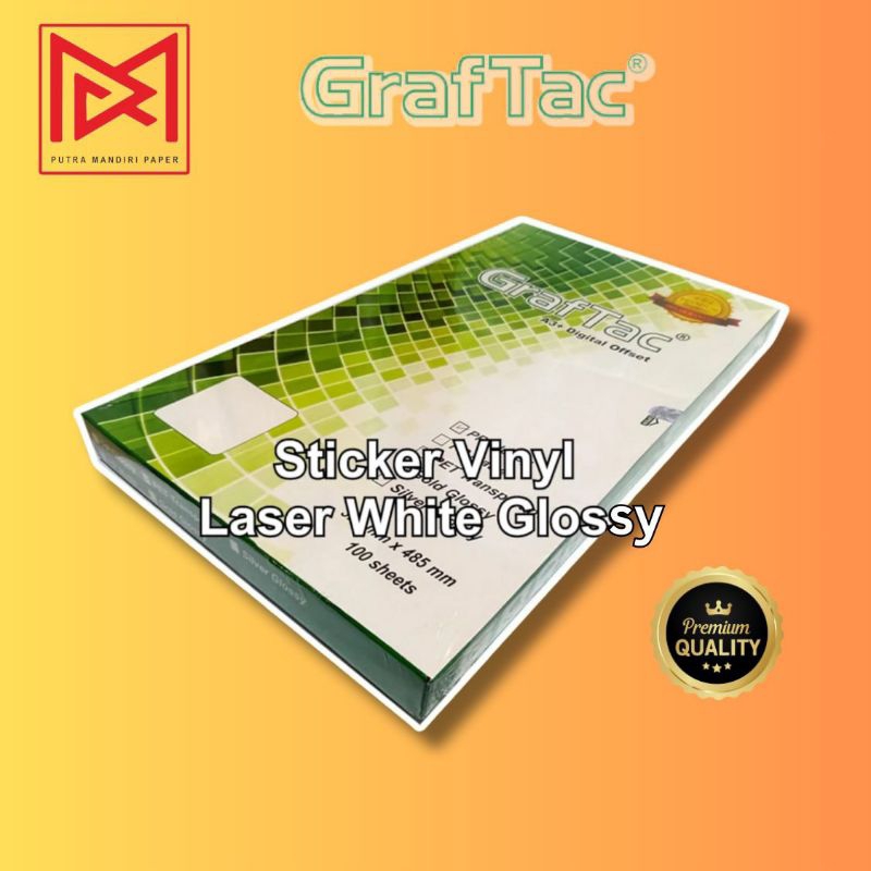 

STIKER GRAFTAC WHITE GLOSSY A3+ REPACK PER 10 LEMBAR ECER