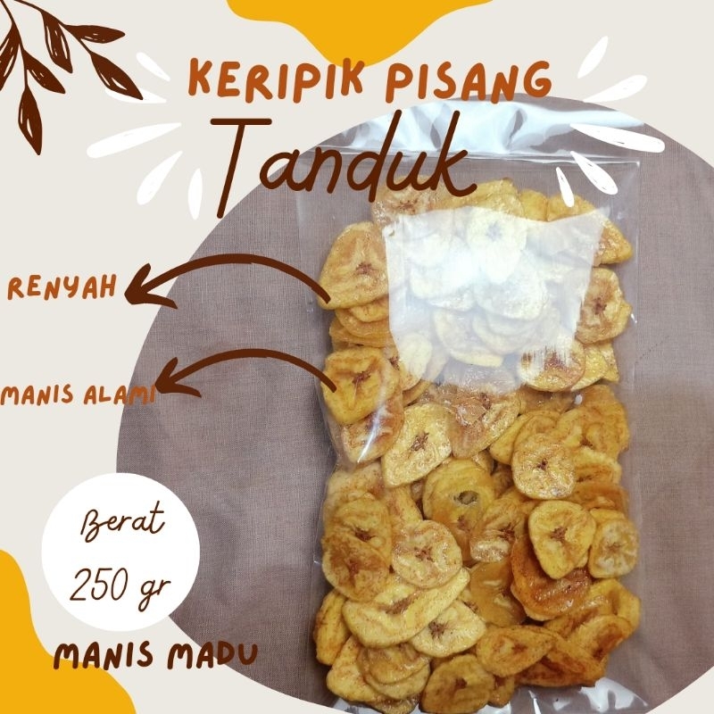 

250 gr - Keripik Pisang Tanduk Koin Manis Madu