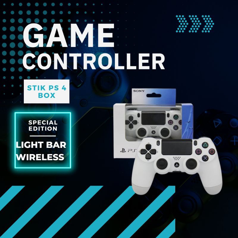 Stik Ps4 / DS 4 / Android / Pc / Stick Ps4 LightBar Wireless Bluetooth (PAKAI BOX)