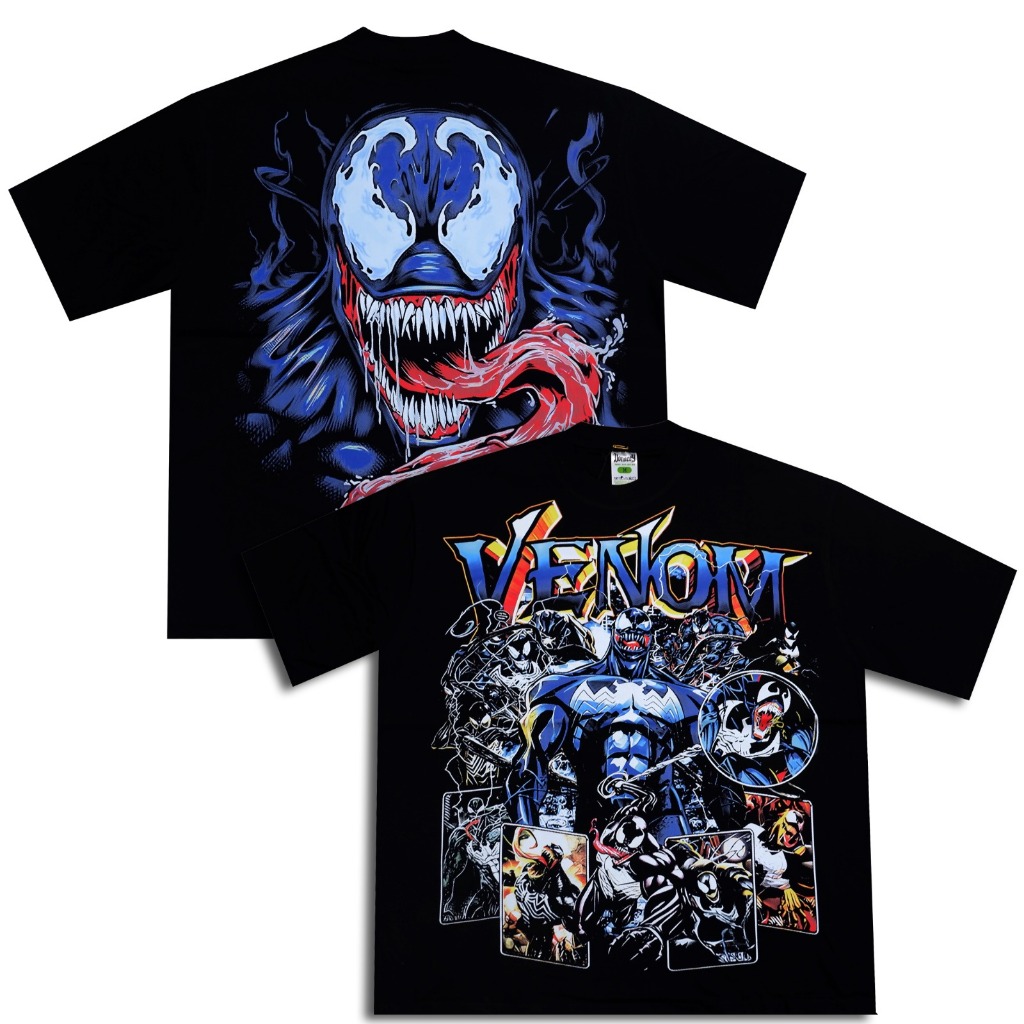 Tshirt Venom Kaos Cartoon Film Movie Vintage Bootleg Oversize