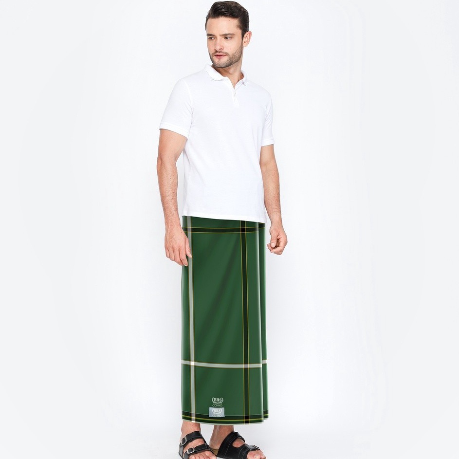 Diskon Pembelian  promo rahmadan Sarung BHS Cosmo Nahdho Silver Monochrome Hijau Tua