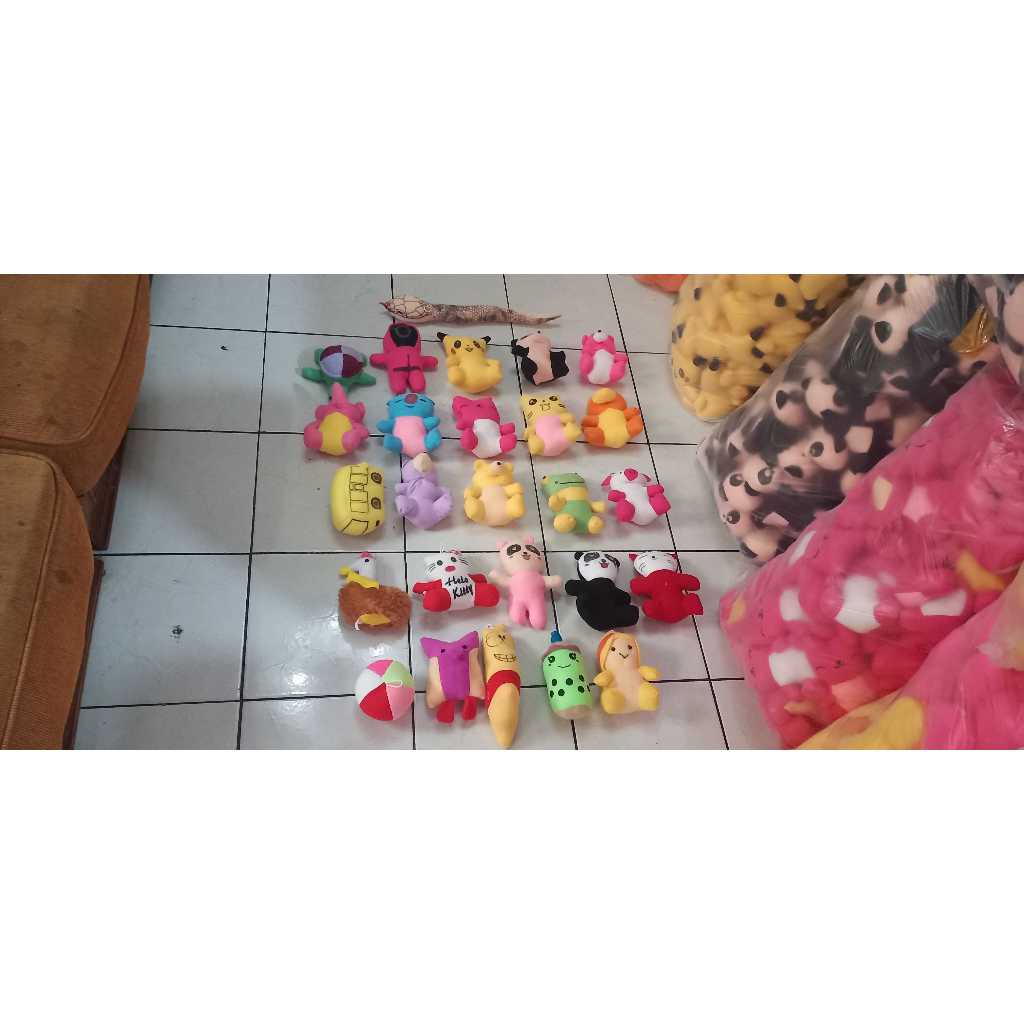 boneka mesin capit mini termurah 1 ball isi 100