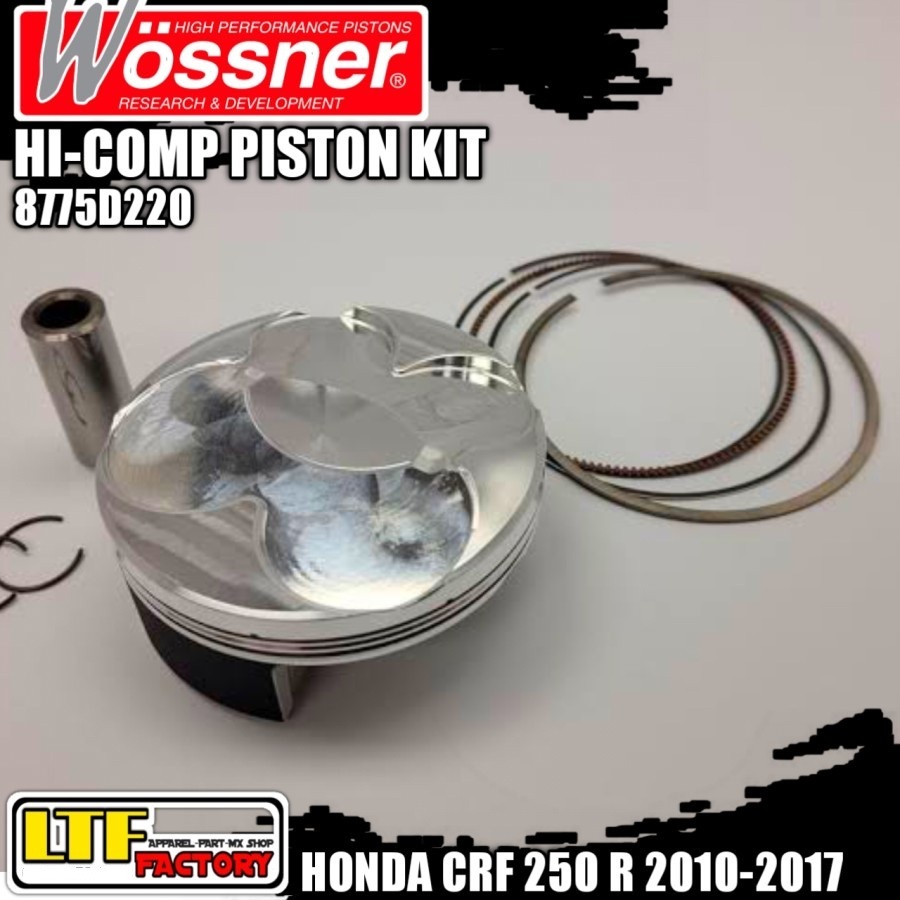 HONDA CRF 250 R 2010 2011 2012 2013 2014 2015 2016 2017 - WOSSNER - 8775D220 Piston Kit - Seher Mesi