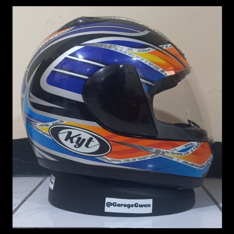Helm Helmet KYT 805 x Speed Grafis Orange Size L Second