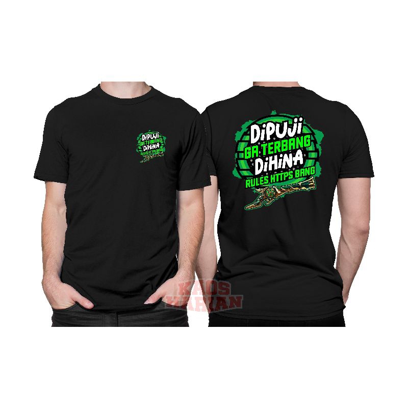 T-SHIRT KAOS DIPUJI GA TERBANG DIHINA RULES HT2PS BANG VERSI SG EMERALD FF