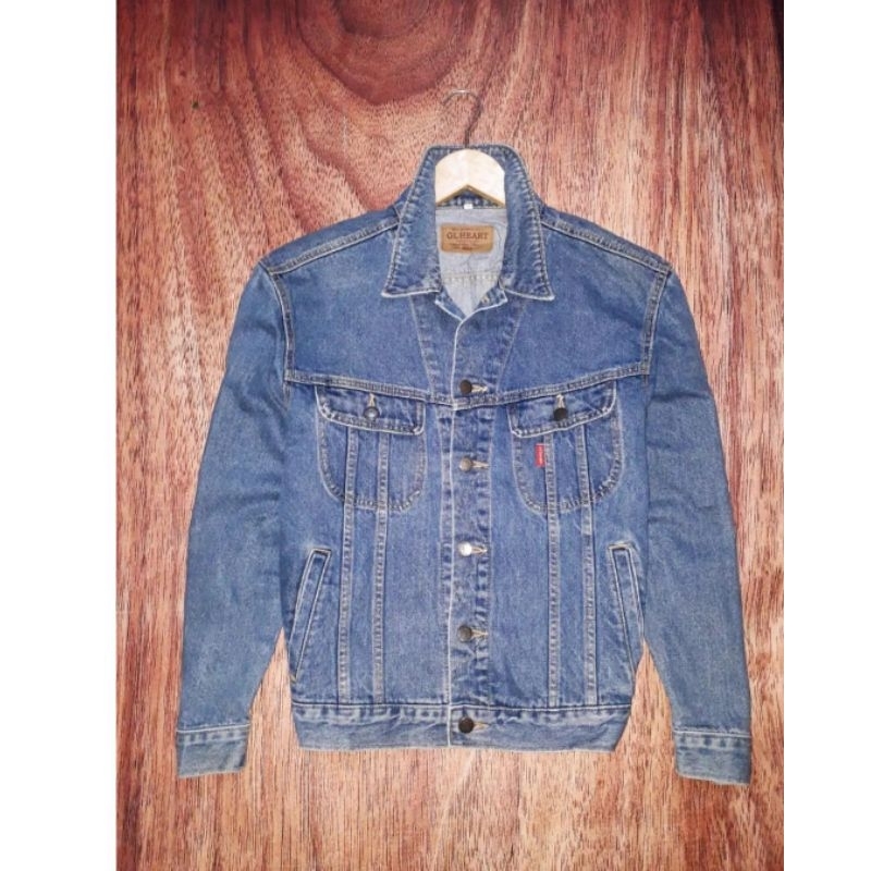 jaket trucker denim gl heart bikin ganteng kelewatan preloved