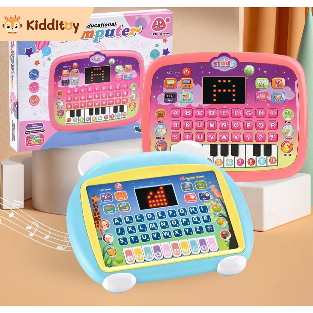 kidditoy Tablet Belajar Huruf Edukasi Anak Mainan Tablet Musik Piano Anak Laptop Mainan Edukasi Anak