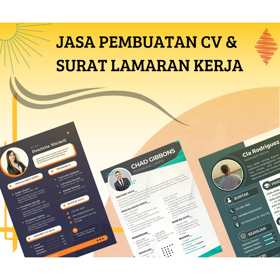 Jasa pembuatan Cv dan surat lamaran kerja
