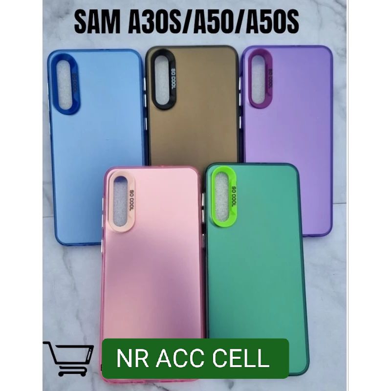 SofteCase Case hibrid hologram Samsung A30s-A50-A50s Case Macaron hologram mitalik Original