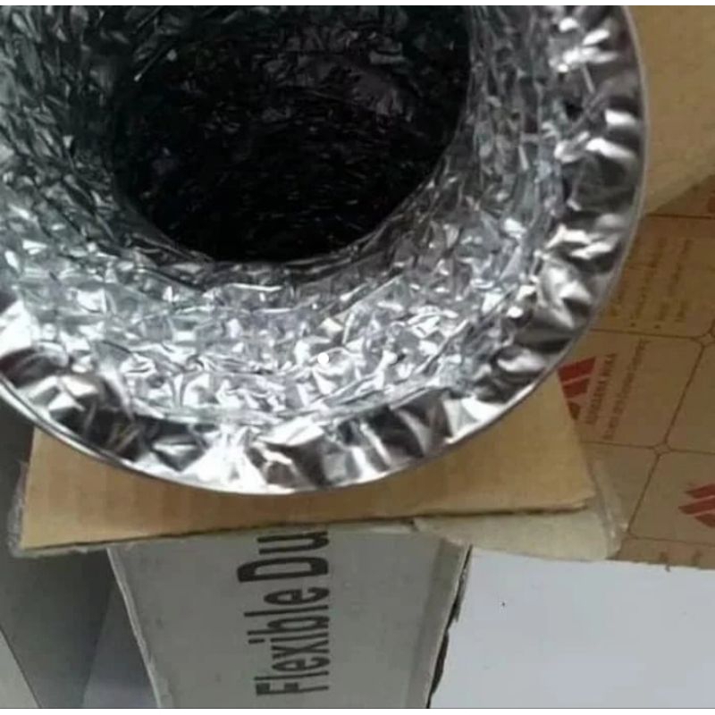 pipa exhaust aluminium 4" /flexibel cerobong asap kompor cooker hood