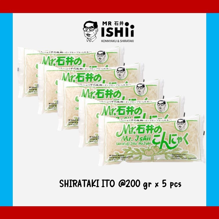 

MR.ISHII - Wet Shirataki Noodle / Shirataki Ito 200 gr (isi 5)