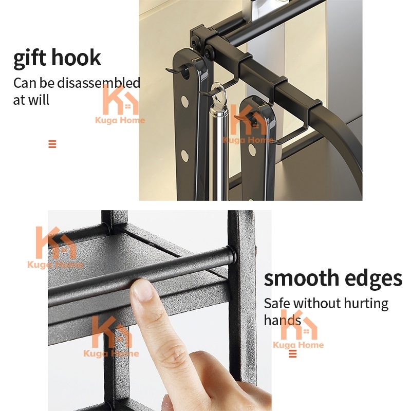 NEW Pengurus dapur Spice Rack Condiments Pengurus kondisi Rack Organizer Spice Rack Knife Rack Tanpa