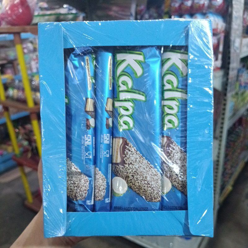 

Kalpa wafer cokelat kelapa isi 13pcs murah, enak, lezat, dan bisa dijual kembali