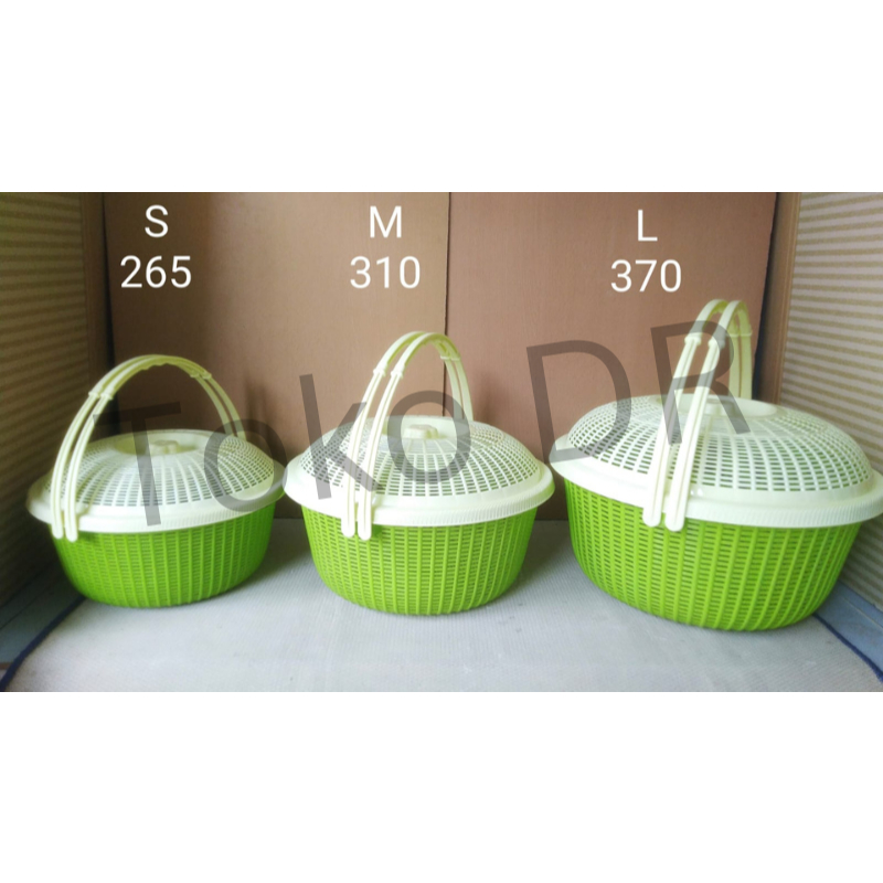 Keranjang buah bertutup / Sun Flower / plastik