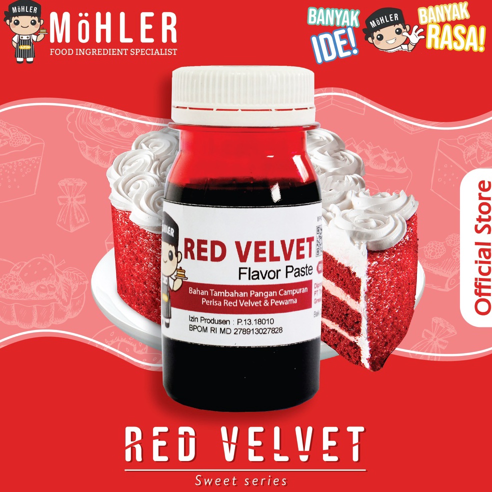 

RJN577 55 COD Pewarna MOHLERPasta Perisa 6gr Red Velvet perasa pewarna makanan minuman