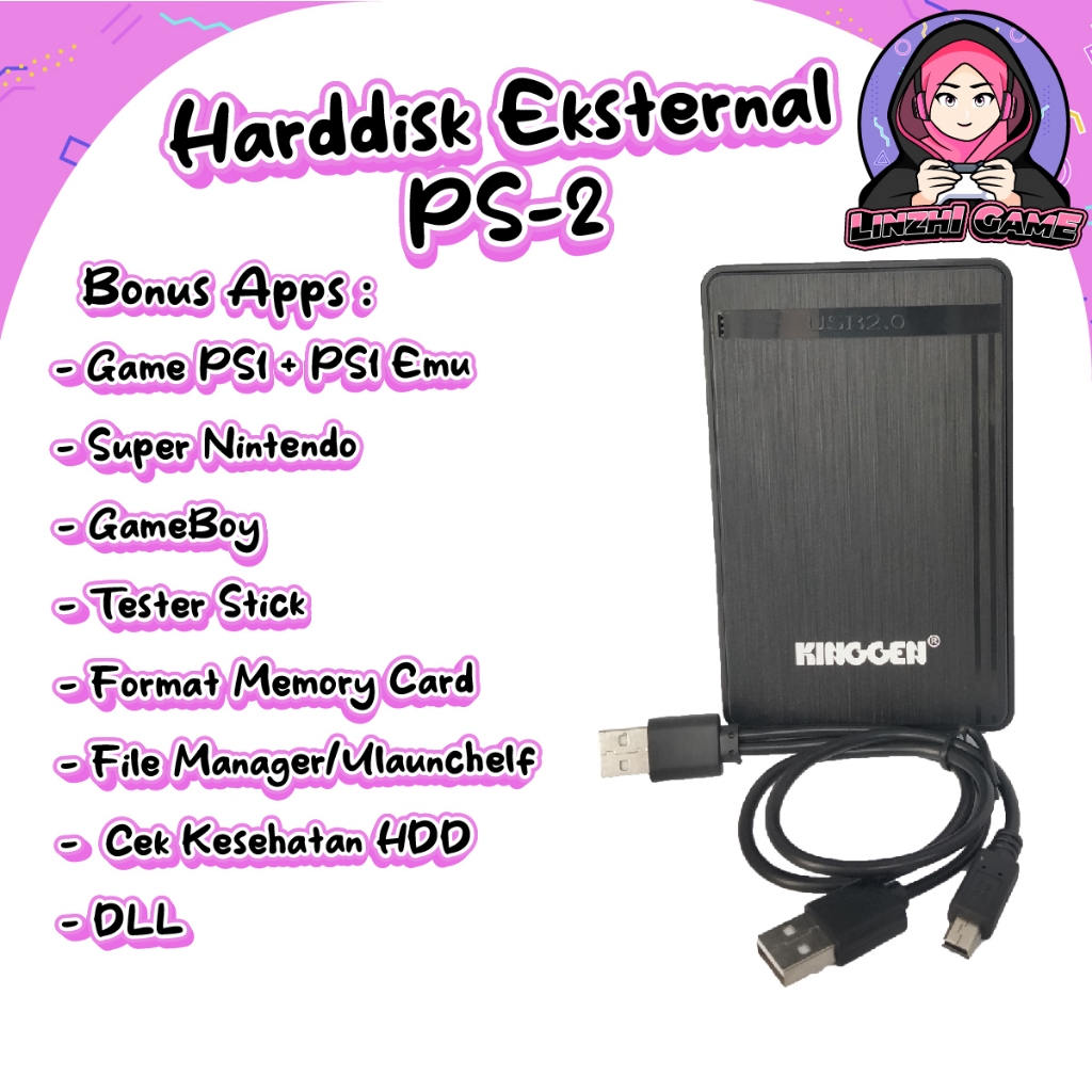 HDD Harddisk Eksternal PS2