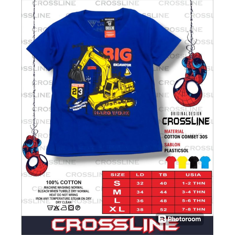 kaos excavator anak laki laki